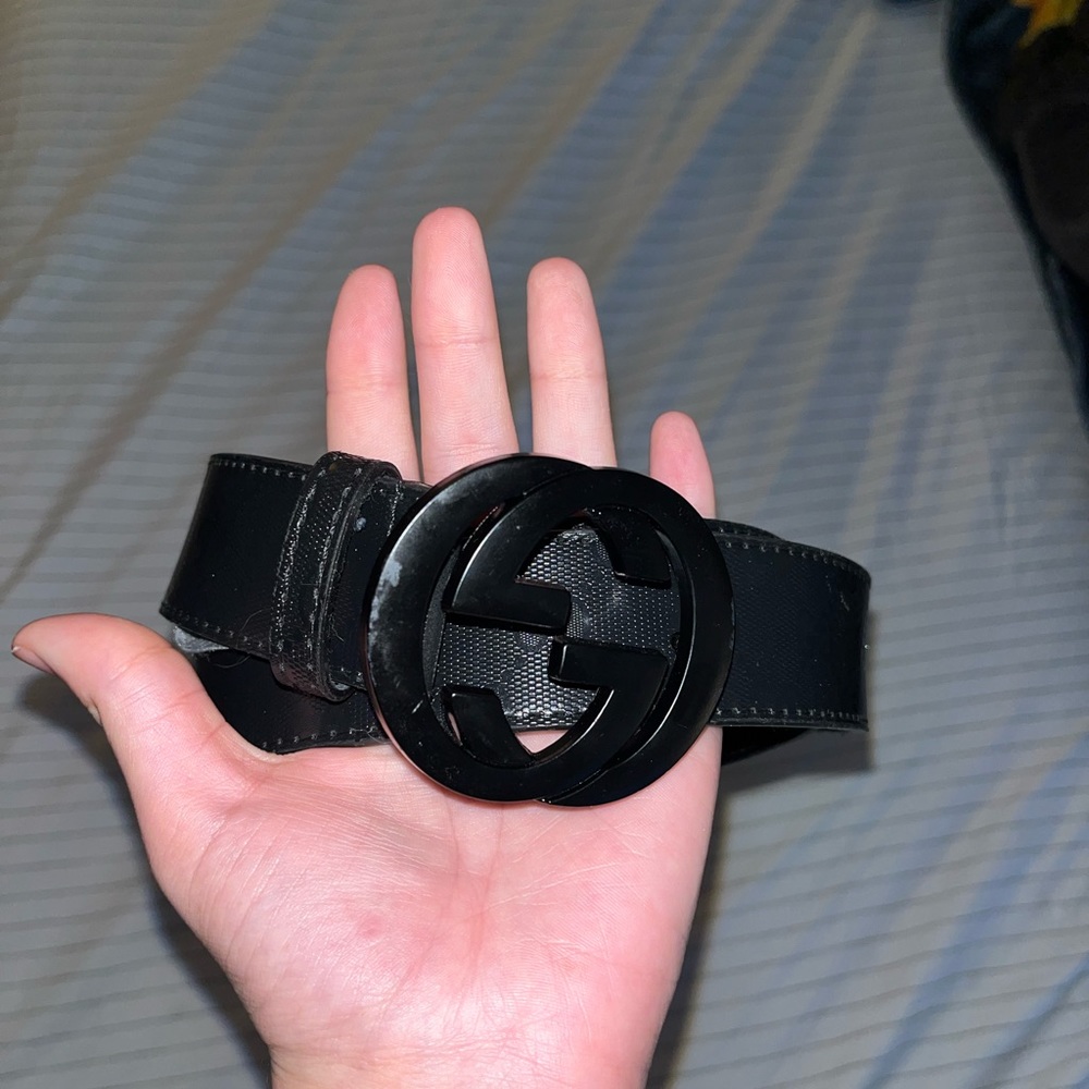 COPY - Double G black leather Gucci belt
